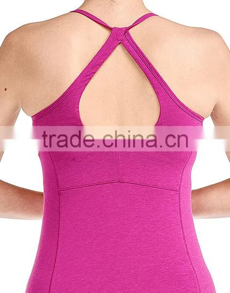 Nylon Spandex Custom Dri Fit Running Brazilian Sports Tank Top Women's Singlets photo-3