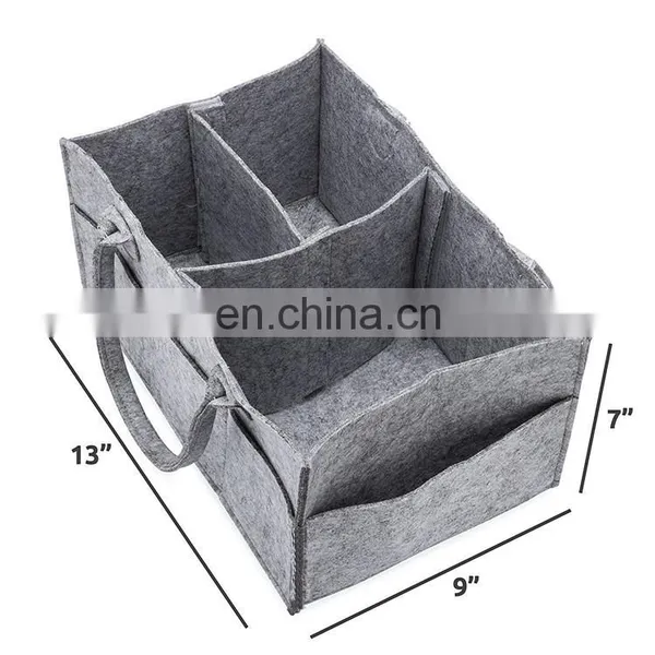 Baby Diaper Caddy Nursery Storage Bin and Car Organizer for Diapers and Baby Wipes photo-2