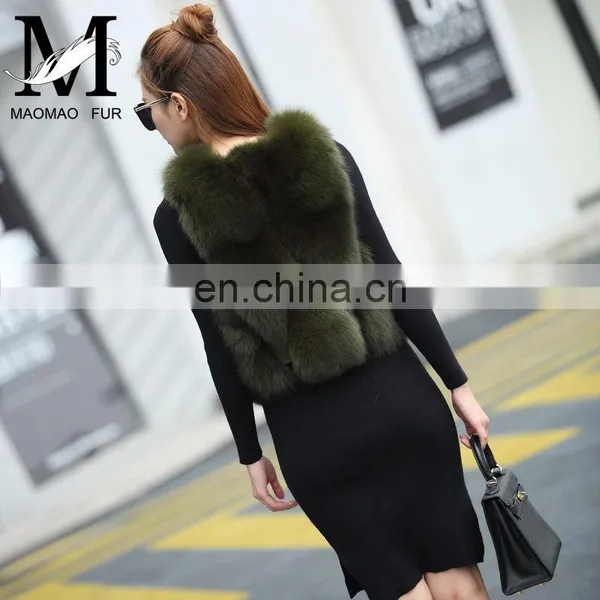 2016 New Genuine Real Fox Fur Vest Women's Fox Fur Coat Natural Fur Fox Vest photo-5