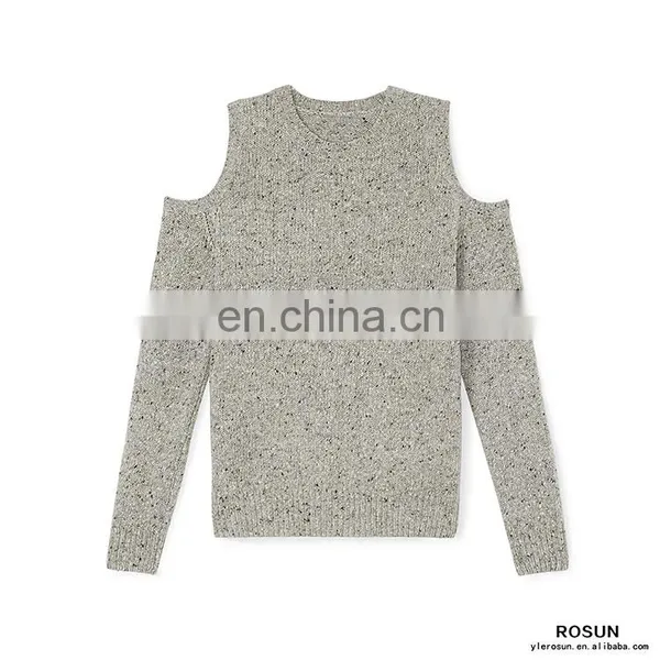 Women Newest Design Long Sleeve Pullover Off Shoulder Knitted Wear photo-5