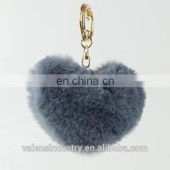 Best Valentine Gift for Girfriend Plus Pom Pom Heart Shape Keychain for Girls' Bag Accessories Car Pendant photo-5