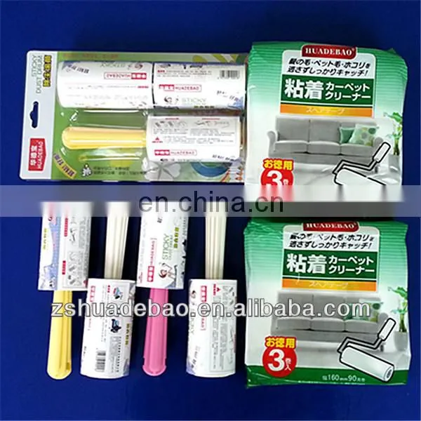 Paper Adhesive Floor Cleaning Roller For Clothes Dust Remove Sticky Lint Roller photo-4