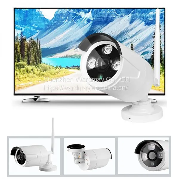 4CH Wireless WiFi IP Camera Security Recording System CCTV for Home Security Built-in 10 Inch photo-3