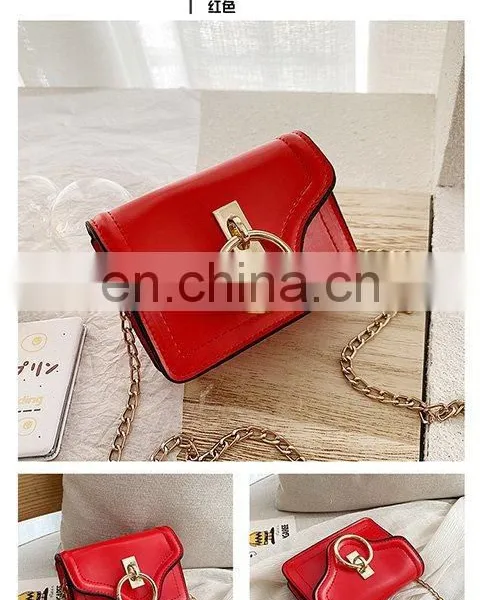 Fashionable Foreign Style Girl Princess Bag Fashion Street Children's One Shoulder Messenger Bag Pu Chain Small Square Bag Zero photo-6
