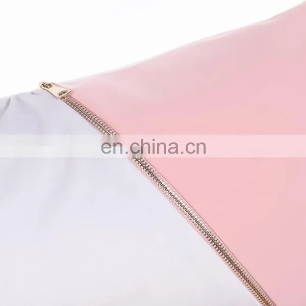 New Design PU Patchwork Decorative Car Pillow/cushion With Zipper photo-2