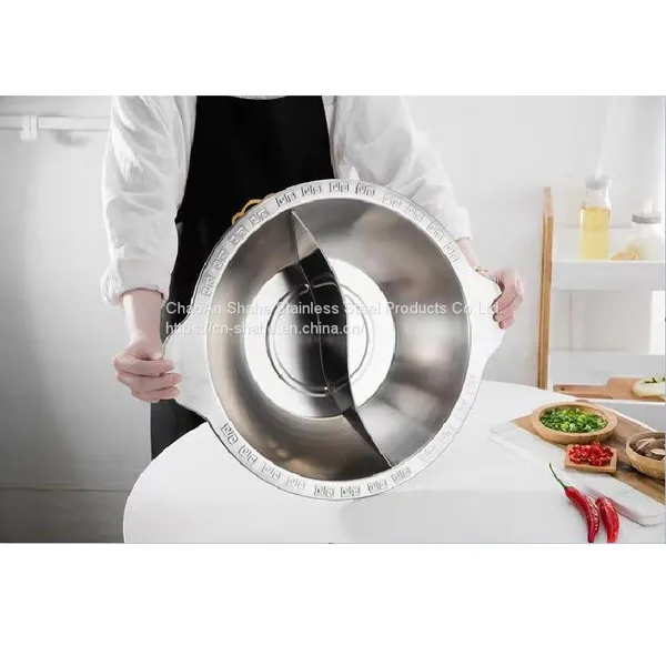 Stainless Steel Cookware Soup Pot With Divider Available Induction Cooker，made in China photo-3