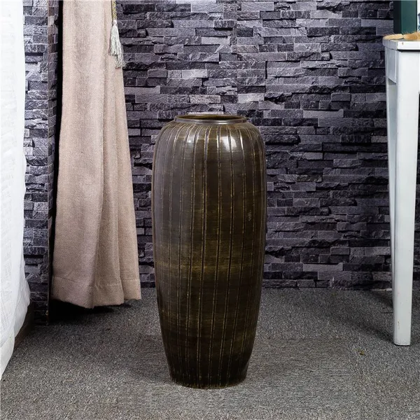 Hand Engraving Sculpture Chinese Southeast Asia Style Ceramic Vase For Bedroom Decor photo-3