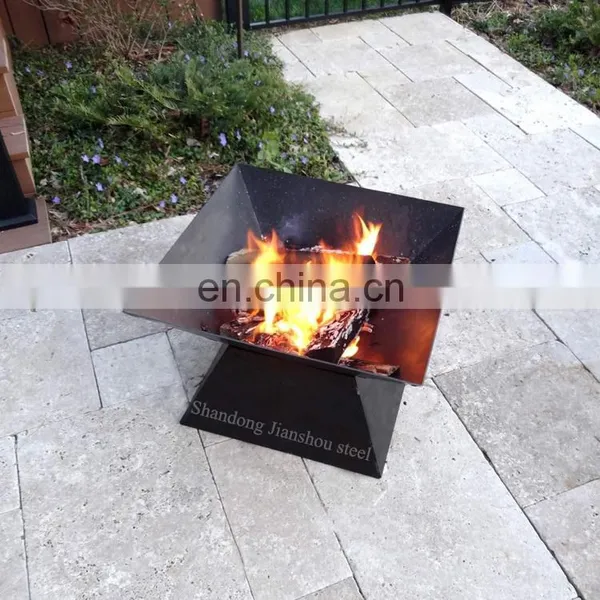 ODM OEM Design Customized Size Outdoor Metal Firepit Square Table Backyard photo-2