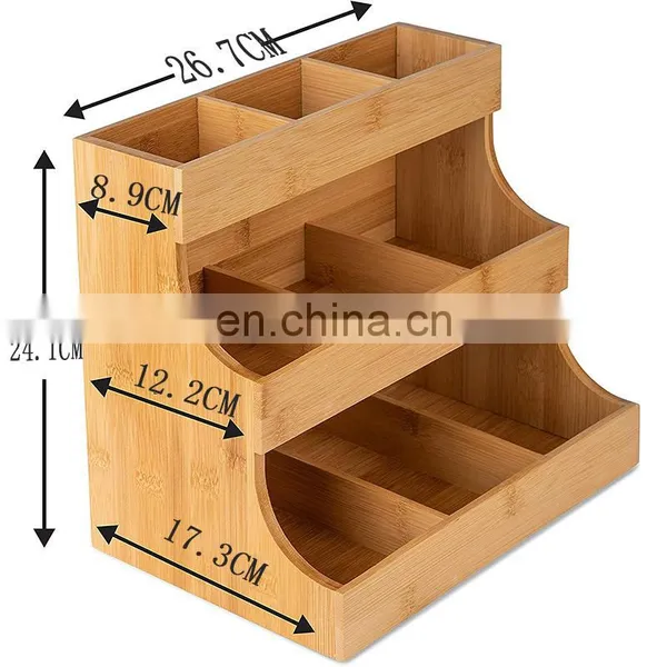 Nature Bamboo Friendly Environment Good Quality Tea Bags Storage Organizer Kitchen Storage Organizer photo-5