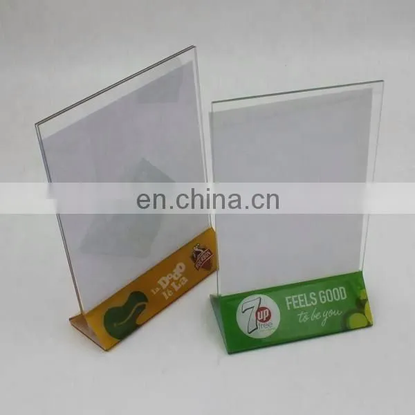 Triangle Table Top A3 A4 A5 A6 Insert Plastic Acrylic Sign Holder for Restaurant photo-3