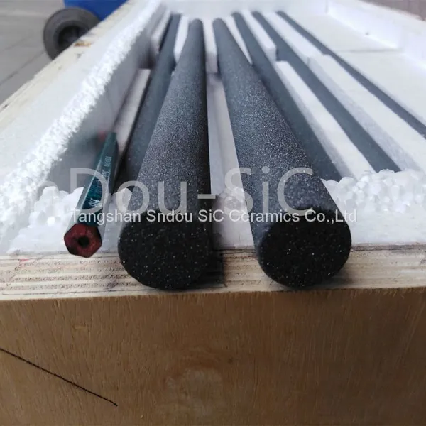 ReSiC Pins, Recrystallized Silicon Carbide Ceramic Tube, RSiC Bars, RSiC Pipes in China Tangshan SnDou photo-2
