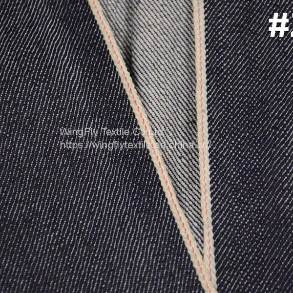 14.3oz High Quality Slub Right Twill Japanese Selvedge Jeans Fabric for Men W387134