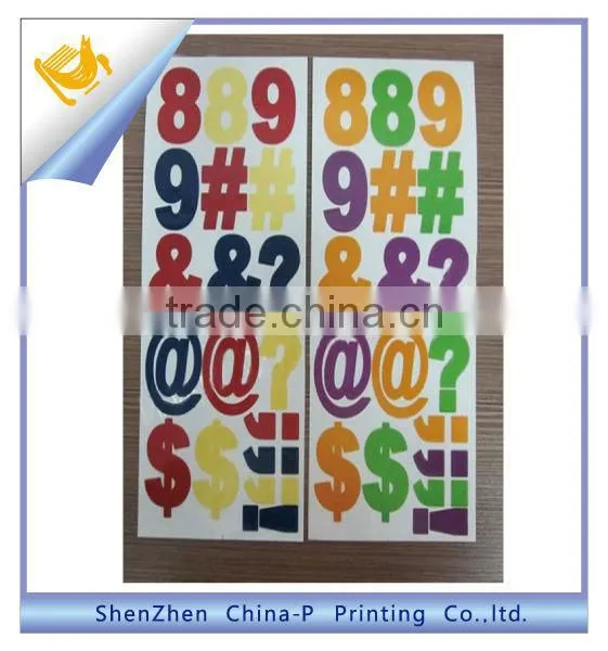 Die cut adhesive sticker labels ,colored sticker paper