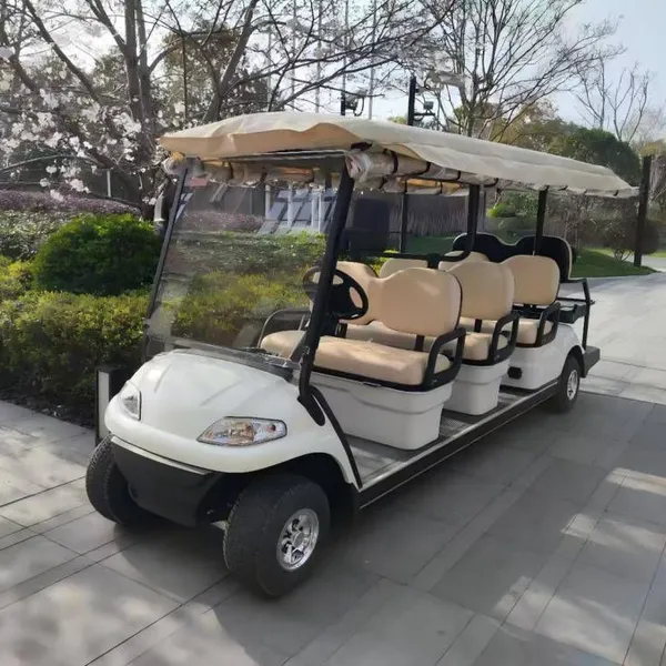 Four-wheel Electric Vehicle for Property Viewing, Electric Vehicle for Carrying Hotel Guests' Luggage Upon Check-in, 6+2-seater Golf Sightseeing Vehicle photo-5