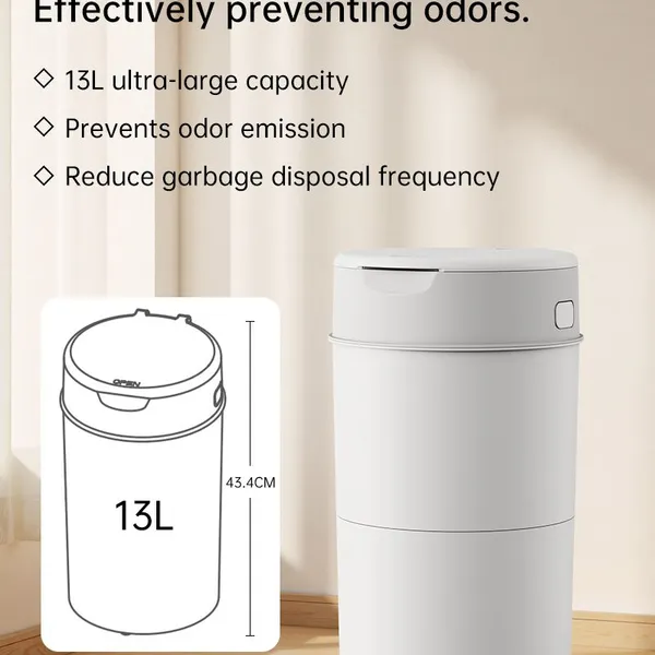 Hygienic Diaper Pail for Baby Urine - Waterproof & Odor-Blocking Trash Can With Secure Lid & Durable Build photo-3