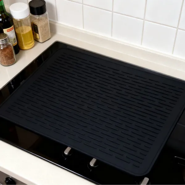 Silicone Induction Cooktop Mat Magnetic Stove Top Protector Heat Resistant Hot Pad Countertop Guard Kitchen Dish Drying Mat photo-3
