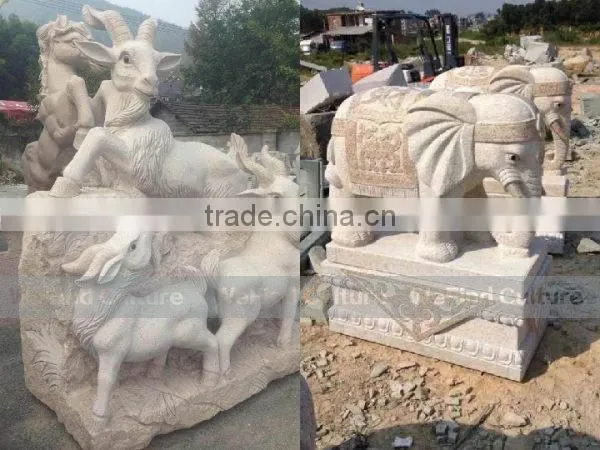 Thailand Style Elephant Stone Carving Statue photo-3