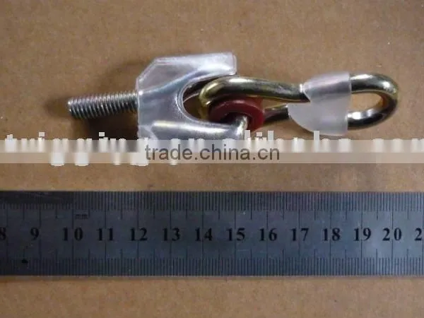 GALVANIZED IRON THREAD SWING HOOK SITH BOLT AND PLASTIC WASHER 6MM photo-3