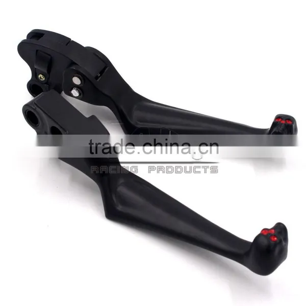 BJ-LS241-022 Costom Black Skull End Billet Aluminum Motorcycle Clutch Brake Lever For Harley photo-2