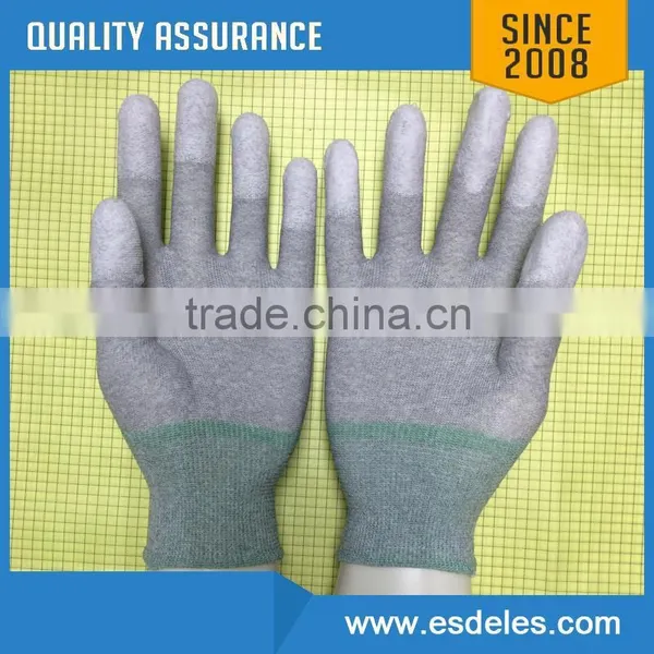 Wholesale Antistatic Nylon Carbon Fiber pu Palm Coating Work Glove photo-3