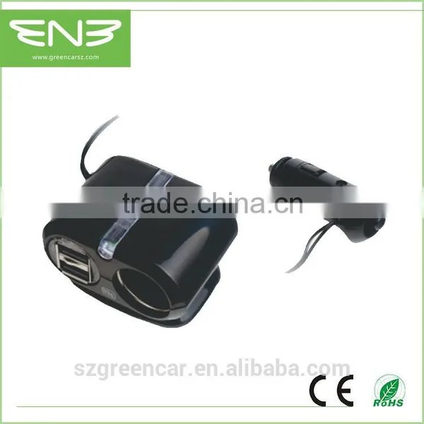 LED Car Cigarette Socket Twin USB Charger for Car Consumer Electronics