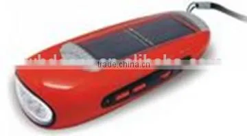 Solar torch with FM radio