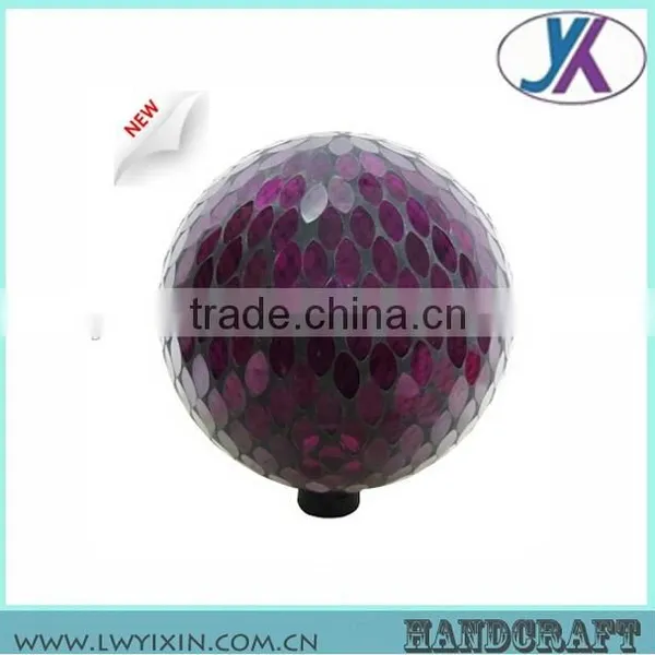 2015 Newest Wholesale High Quality Solar LED Light Round Shape 10" Mosaic Blue Glass Ball photo-2