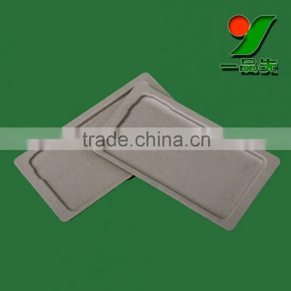 Biodegradable Custom Printed Mobile Phone Packaging Tray ,phone Accessories Paper Molded Pulp Packaging Trays photo-2
