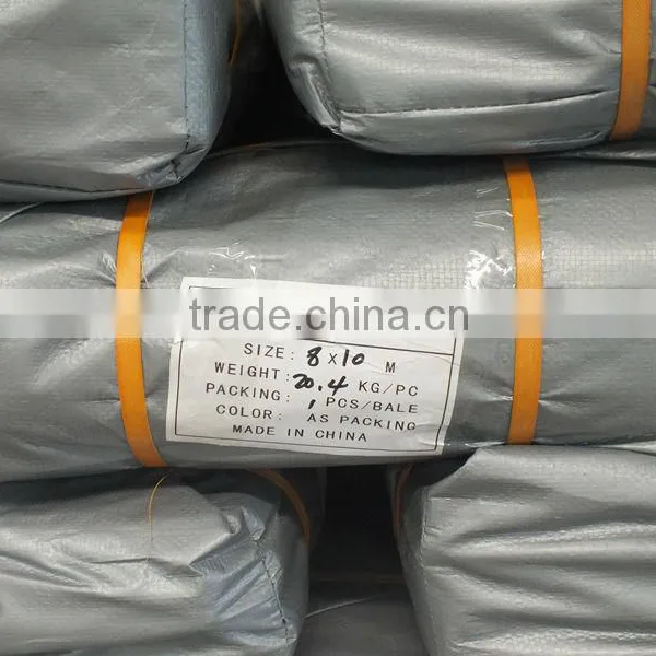 Double Silver Poly Tarp Waterproof Plastic Tarps Direct Sheet Manufacturer Truck Tarpaulin Covers photo-3