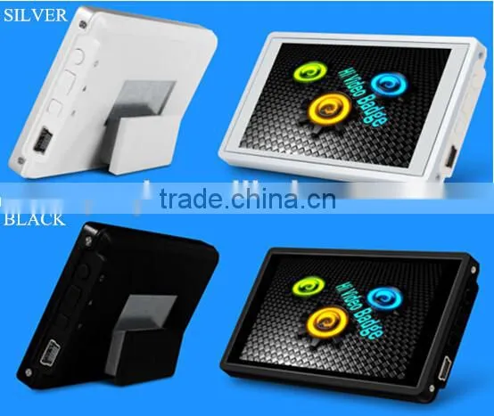 Multi-function Magnetic or Hang Out Led Video Badge/ Advertising Name Tag With Metal and Plastic Housing/3 Inch Name Badge photo-4