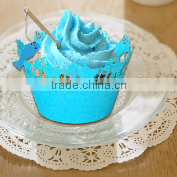 Green Laser Cut Different Colors Cupcake Wrappers Wholesale at Different Sizes photo-2