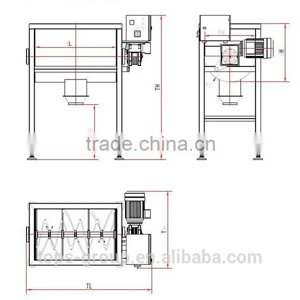 Constantly Horizontal Powder Mixing Machine photo-2