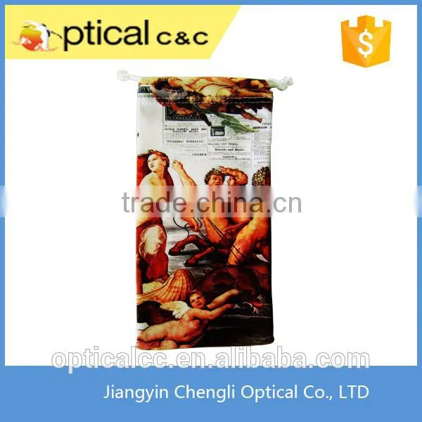Beauty Custom Silk Screen Printed Microfiber Glasses Bag photo-3