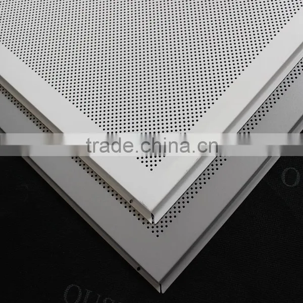 Fire Proofing Perforated Aluminum Sheet False Ceiling Tiles 600x600 mm photo-2