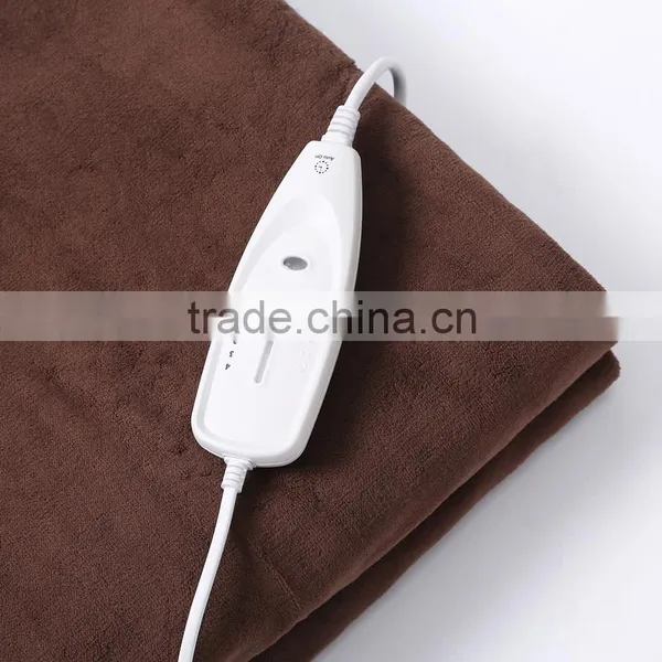 Soft Microfleece Electric Heated Overblanket Chocolate photo-2