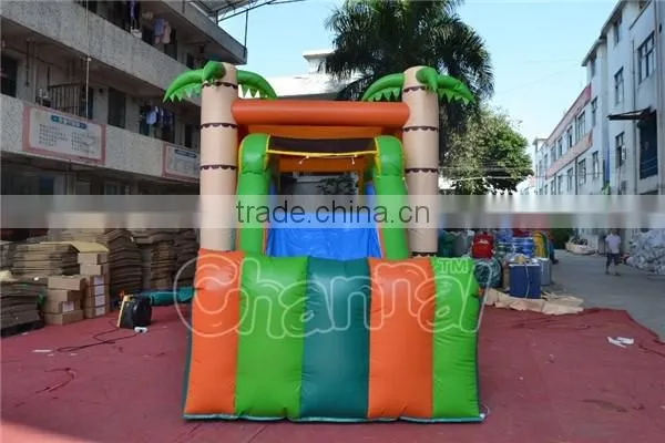 Tropical Inflatable Bounce House With Pool, Palm Tree Bouncy Castle With Water Slide photo-3
