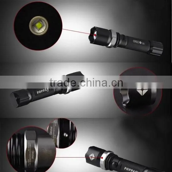 Big Discount Police LED Flashlight W/ 3W XP-E R2 LED Bulbs 18650 Rechargeable Waterproof Tactical Police Torch POPPAS- 809 photo-6