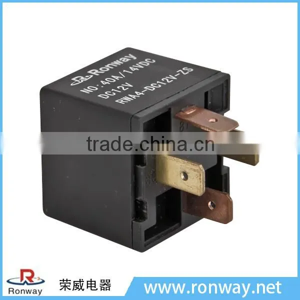 Ronway Factory Universal Type 12V 40A Auto With Black Cover Waterproof Relay photo-3