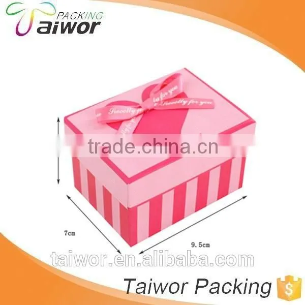 Pink Beautiful Empty Cardboard Gift Boxes With Lids & Silk Strip photo-2