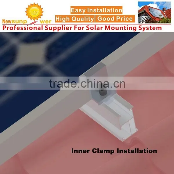 Solar Roof Mounting System Components Middle and End Clamp Kits photo-3