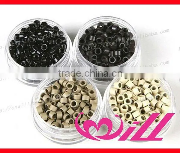 Hair Extension Micro Beads Silicone Micro Ring Hair Extension Tool Hair Crimp Beads 5mm photo-3
