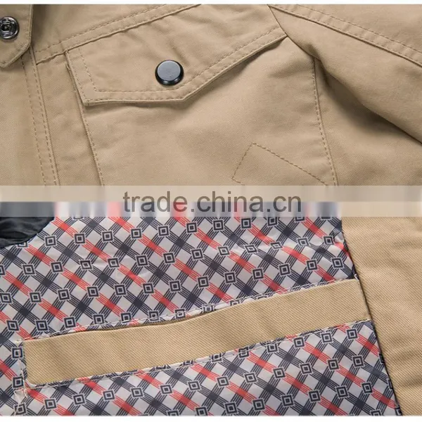 Wholesale Washing Faded Long Fashion Cotton Jacket For Men photo-6