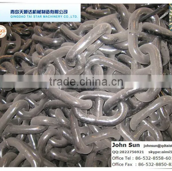 Welded Steel Black Stud Link Anchor Chain photo-4
