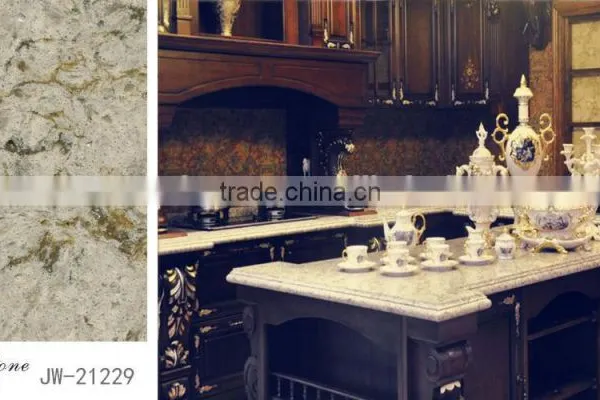 Beautiful Pattern Agglomerated Quartz Slab photo-6