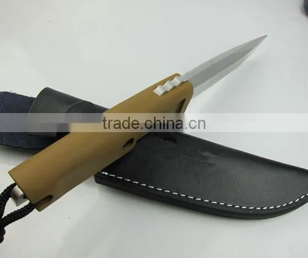 OEM Rubber Handle Fixed Blade Hunting Knife photo-3