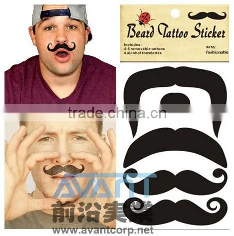 Temporary Funny and Sexy Mustache Tattoo Sticker
