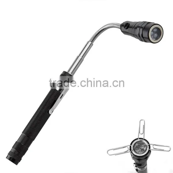 Ningbo JELO Telescopic Magnetic Pick Up Tool Super Brigh 3LED Flashlight Magnet Torch Tools photo-2