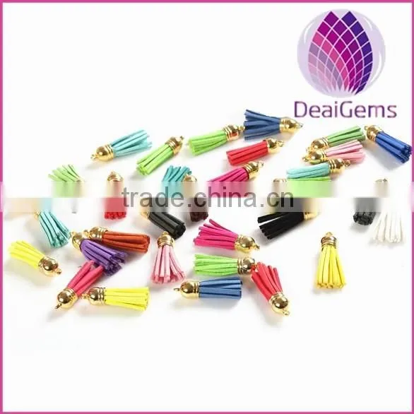Mini Gold Caps Korean Velvet Tassel for Key Chain