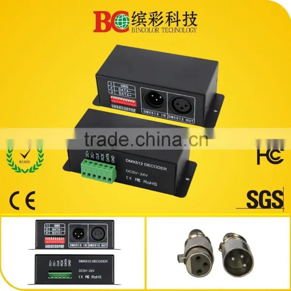 BC-802-8806 DC12V-DC24V DMX 512 Decoder for IC LPD8803 LPD8806 photo-2