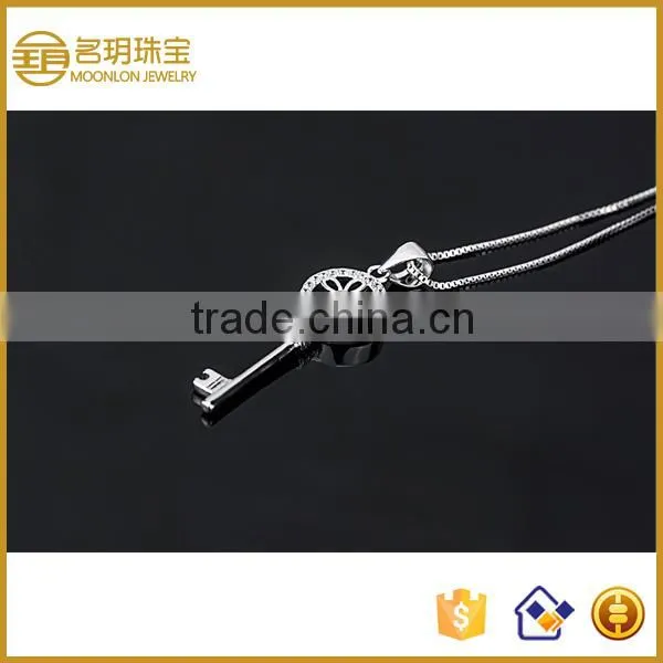 Fine Silver Jewellery Pendants Necklaces, Zirconia Pendant Jewelry for Women photo-4